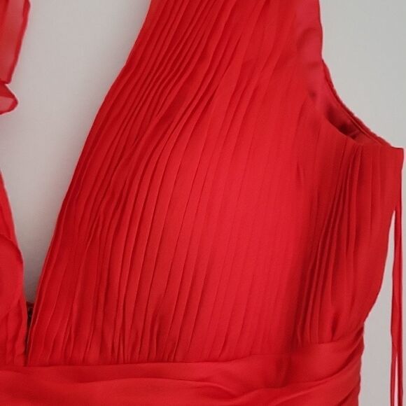 NWT cocktail dress Rosette Pintucked Fit-&-Flare Dress - Picture 5 of 13